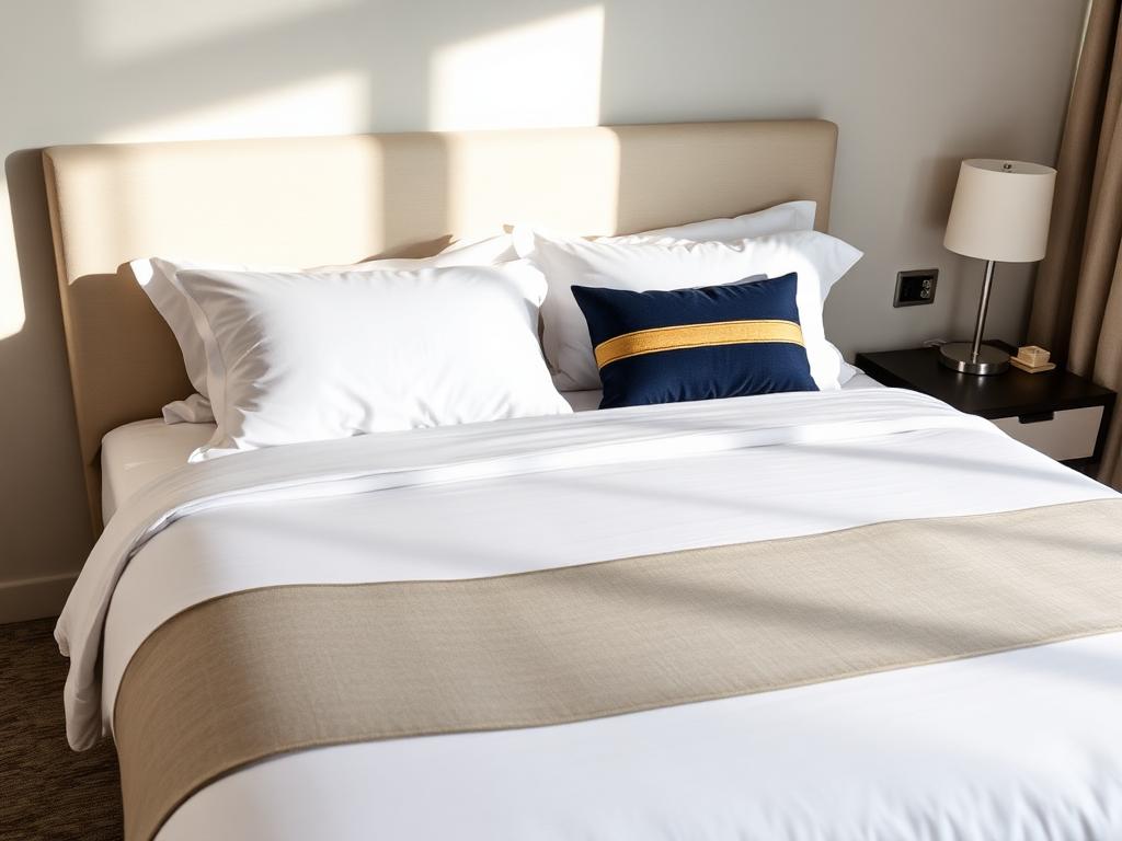 Hotel-quality bedroom with crisp made bed